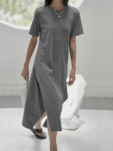 Retro Solid Color Wrapped Irregular Slim Dress